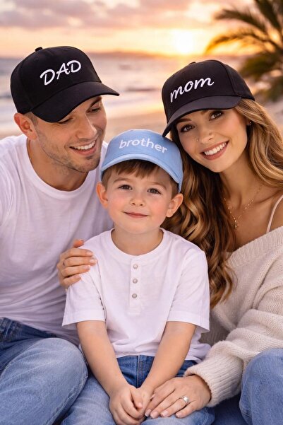 sf collection Family Matching Hat Set Mom Dad Sister Brother Printed Unisex A...