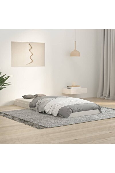 Concept Μικρό σκελετό Μονό κρεβατιού 2FT6, λευκό, 75x190 εκ., μασίφ ξύλο πεύκου