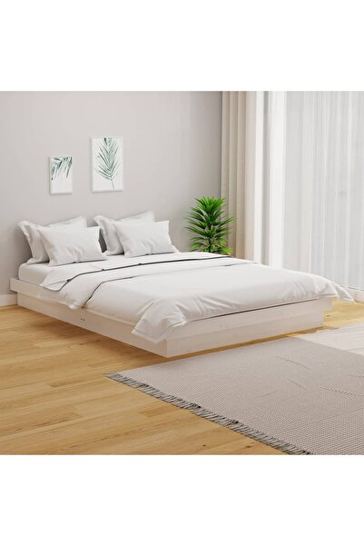 Concept Σκελετός κρεβατιού, λευκό, 120x200 cm, μασίφ ξύλο πεύκου