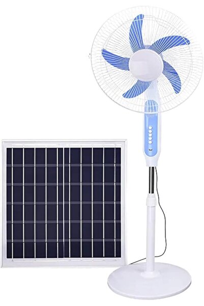 Generic Rechargeable Solar Fan, DC Motor Quiet 16 Inch Pedestal Fan