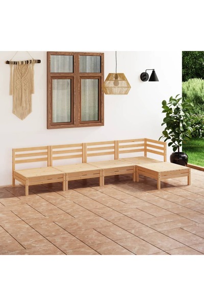 Concept Σετ επίπλων κήπου, 5 τεμάχια, από μασίφ ξύλο πεύκου