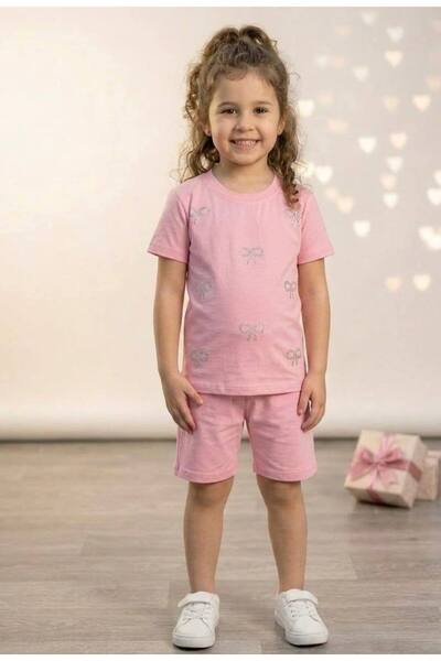 renkli diyar Girl's cotton set with summer shorts