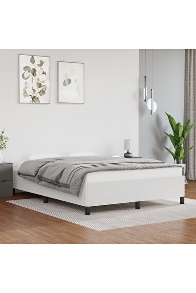 Concept Σκελετός κρεβατιού, λευκό, 140x200 cm, οικολογικό Δερμάτινο