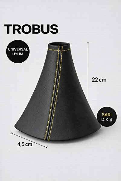 TROBUS Hyundai Elantra (Hd, Md, Ad) Manual Gear Shift Boot Black Leather Yell...