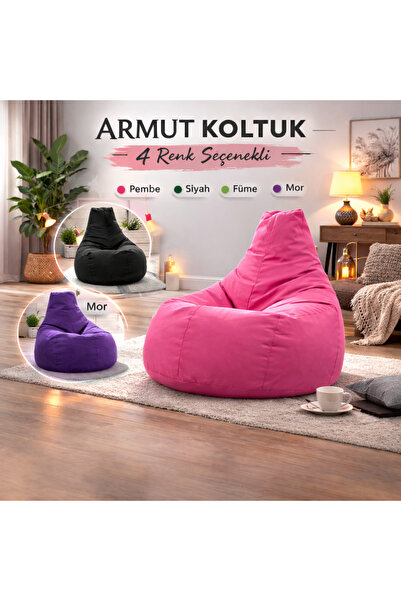 stratecht 4 Renk Seçenekli Su Geçirmeyen İmperteks Dış Yüzey Armut Koltuk Puf...