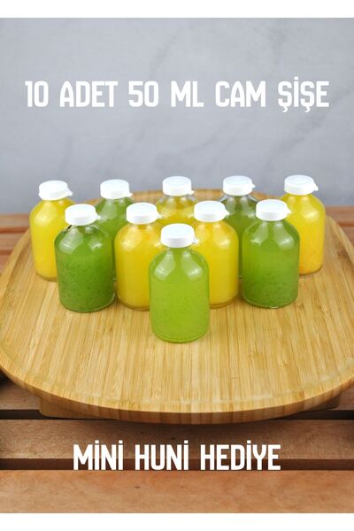 Qualitev 10 Pieces Glass Ginger Shot Detox Bottle Leakproof Plastic Lid Multi...