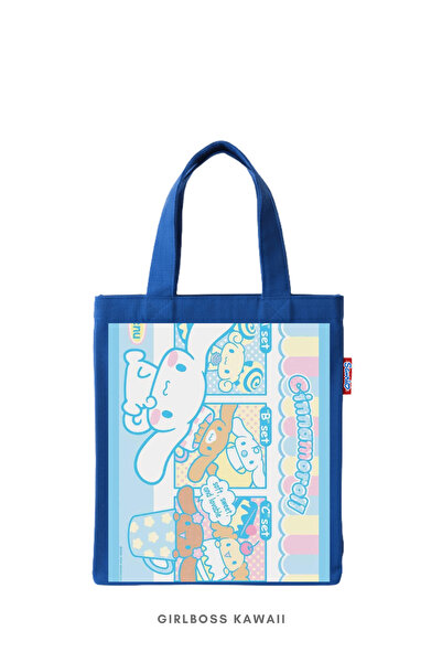 Girlboss Kawaii Cinnamoroll mini tote bag/ tablet / kitap / mini bez alışveri...