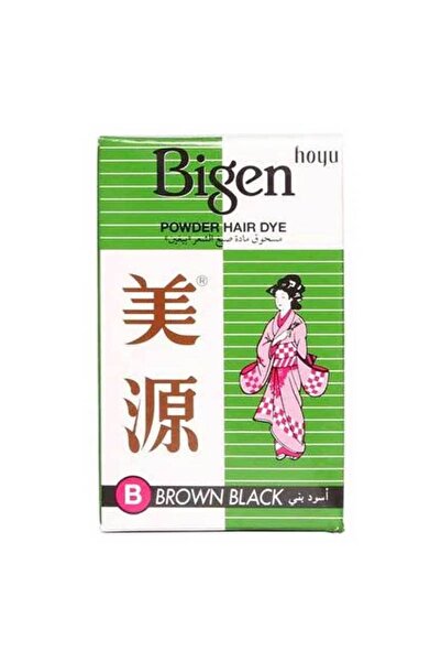BİGEN Powder Hair Dye No-Ammonia Permanent Quick Kit (Brown Black, 6g)