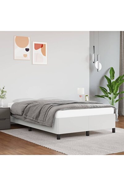 Concept Σκελετός κρεβατιού, λευκό, 120x200 cm, οικολογικό Δερμάτινο