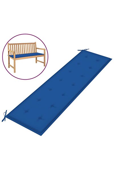 Concept Възглавница за градинска пейка, кралско синьо, 180x50x3 см, текстил