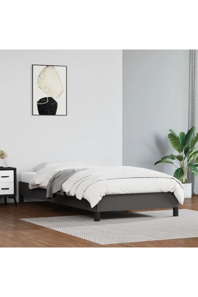 Concept Σκελετός κρεβατιού, γκρι, 100x200 cm, οικολογικό Δερμάτινο