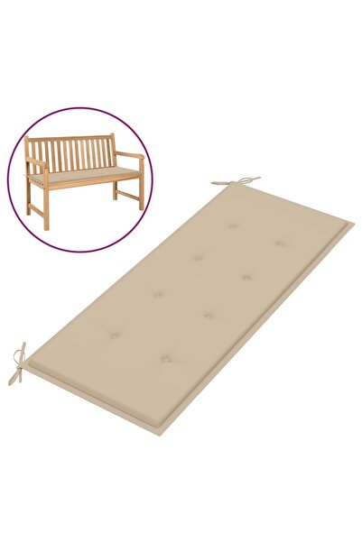 Concept Μαξιλάρι παγκάκι κήπου, μπεζ, 120x50x3 εκ.