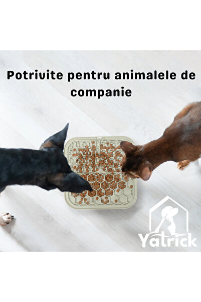 Yatrick Covoraș Tavă Slow Feeder din Silicon pentru Câini și Pisici