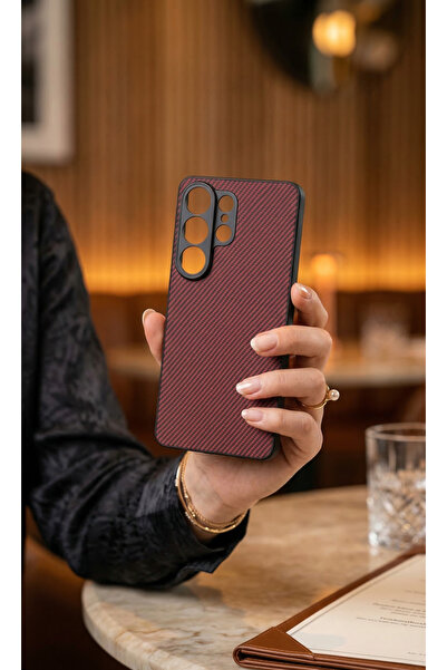 TechTrove Carbon Fiber D Textured Matte Dark Blue Premium Silicone Case Compa...