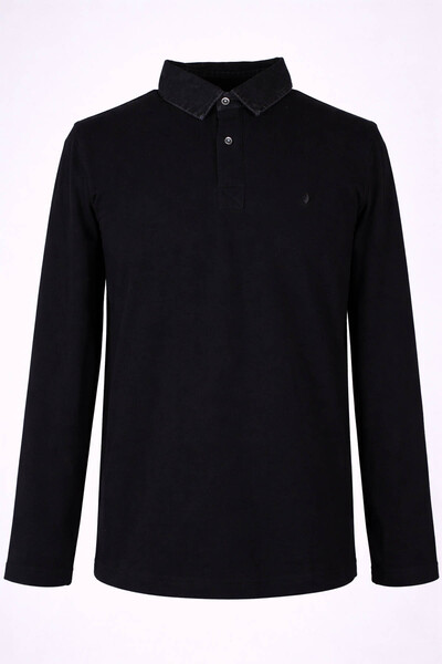 trender سويت شيرت رجالي بياقة من الدنيم 26YK37000015