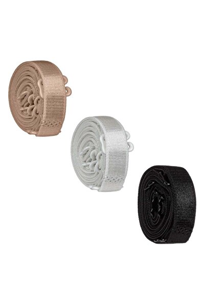 OEM Black White Beige Bra Straps - 3 pairs