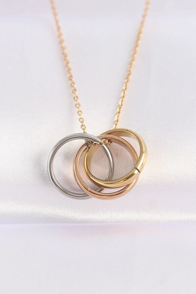 Inure Jewelry سلسلة فولاذية 316L متعددة الألوان موديل قلادة