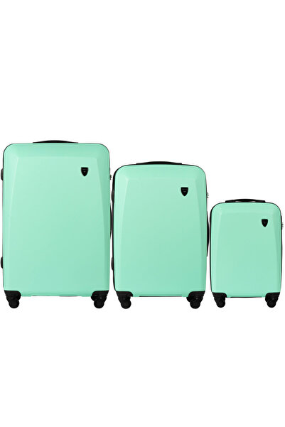 wings Set of 3 Travel Suitcases Plover – Lightweight Set, Light Green Color