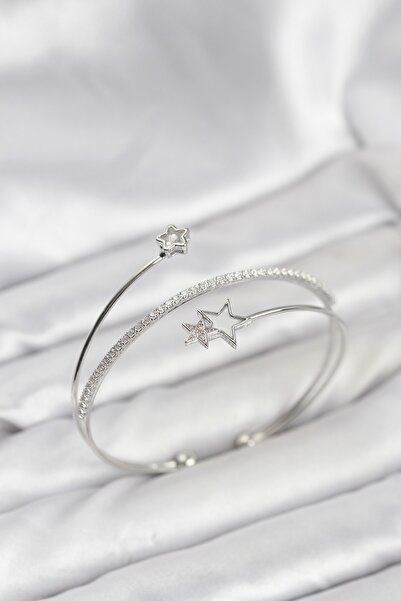 Inure Jewelry Starry Model Brass Silver Color Women's Bracelet