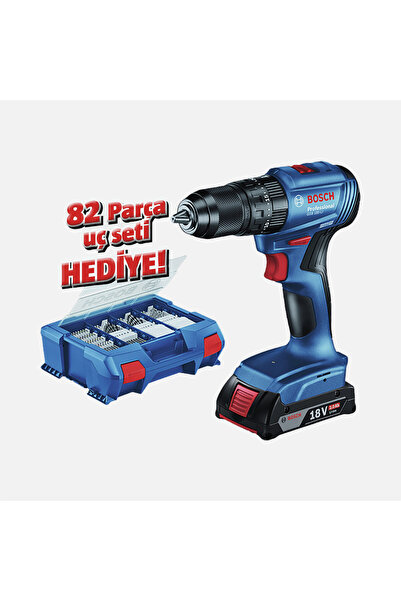 Bosch GSB 185-LI Akülü Darbeli Delme Vidalama(1x18V 2.0 Ah.Akü ve 82 Parça Uç...