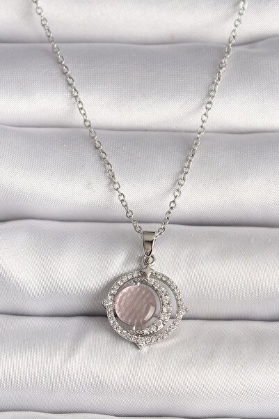 Inure Jewelry 316L الصلب الفضة اللون الزركون حجر الوردي بيرليسسينت الهلال نمو...