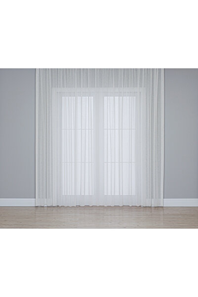 Gauze Fabric Design Pliat in PLUS Ecru pliuri dese (1x3) DE ÎNALTĂ CALITATE T...