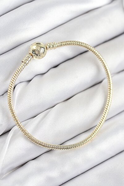 Inure Jewelry سوار نسائي من النحاس موديل Topcuk باللون الذهبي