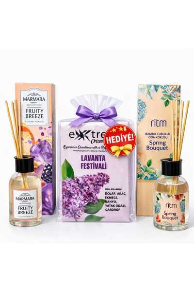 Ritm Spring Bouquet Çubuklu Oda Kokusu ve Marmara Fruity Breeze Çubuklu Oda K...