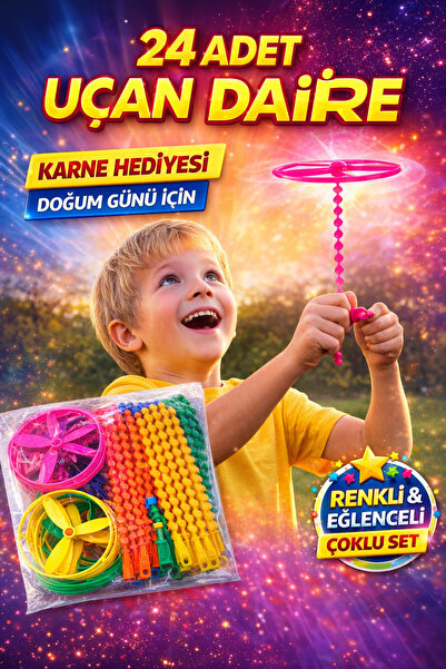 KAR TANESİ 24'lü Uçan Daire Oyuncak Seti Okul Karne Hediyesi Doğum Günü Hediy...