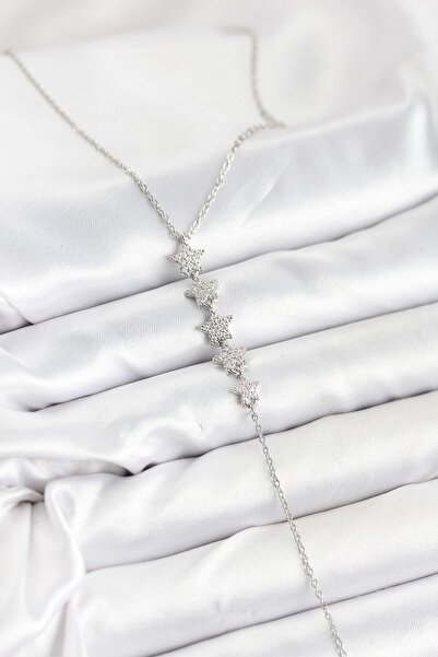 Inure Jewelry قلادة من الفولاذ 316L بلون فضي على شكل نجمة موديل Y