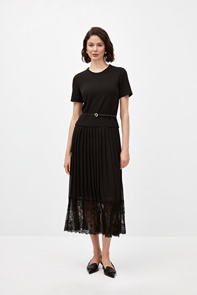 shnwomen Dantelli Pilise Elbise