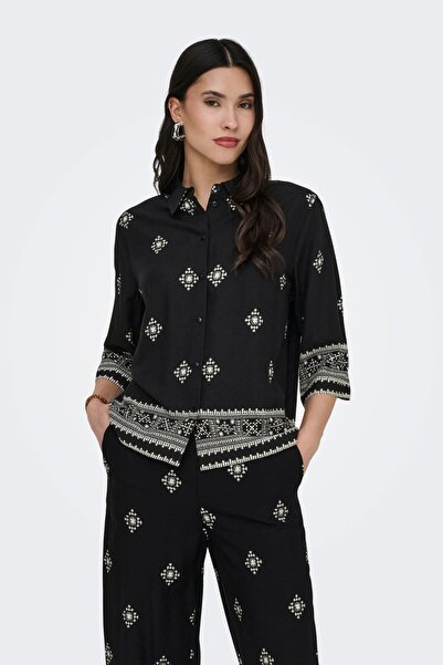 ONLY Jacqueline De Yong Jdymaggie Life Women's Shirt with Bowl Cut 3/4 Sleeves