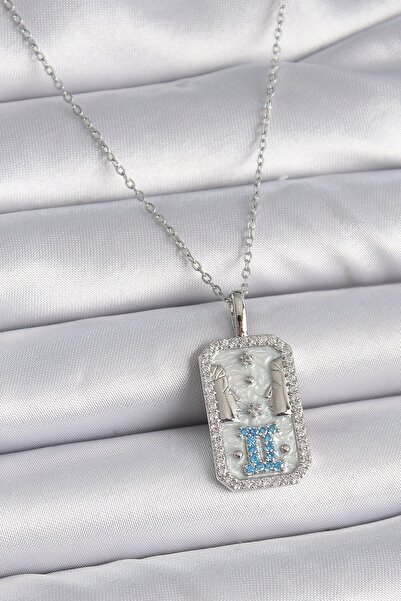 Inure Jewelry 316L الصلب الفضة اللون سلسلة الجوزاء علامة زركونيا حجر المرأة ق...