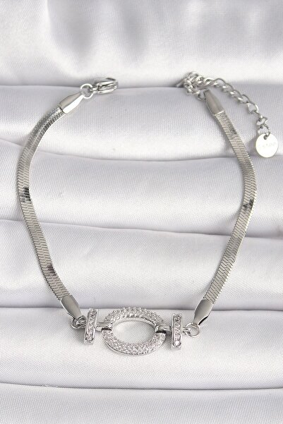 Inure Jewelry 316L الصلب الفضة اللون سلسلة الإيطالية نموذج الزركون حجر خاتم ا...