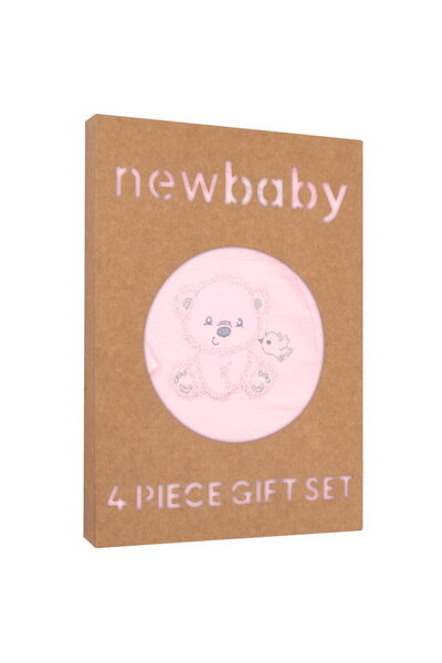 NEW BABY SHOP Kit maternitate Sweet Bear roz, mărimea 62 (3-6 luni)