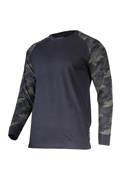 Lahti Pro Tricou bumbac cu maneca lunga / negru-camuflaj - l