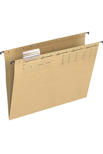 Q-Connect Hanging file with label, metal rod, - kraft