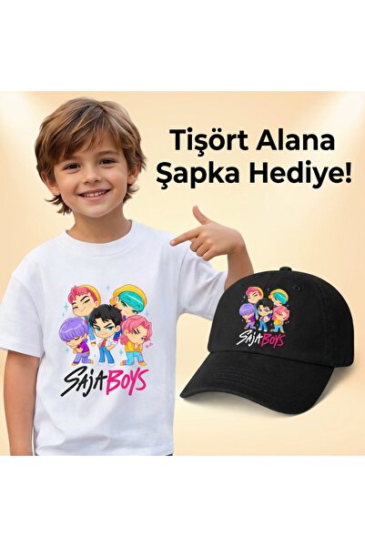 barsdepo Saja Boys με τύπωμα T-Shirt – Σετ με Δώρο ΚΑΠΕΛΟ |   Ποιότητα Premium
