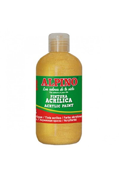 ALPİNGO Vopsea acrilica, rezistenta la apa, 250ml, ALPINO - auriu metalizat