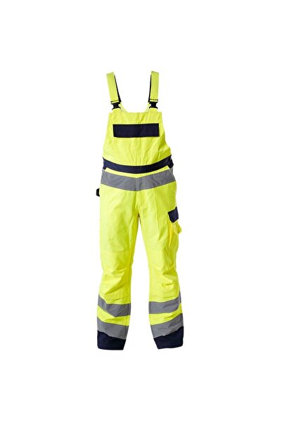Lahti Pro Pantalon reflectorizant cu pieptar / galben - xl