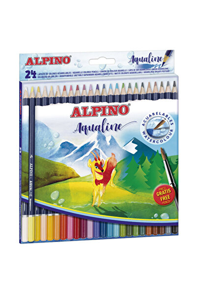 ALPİNGO Watercolor colored pencils, cardboard box, 24 colors/set, ALPINO Aqua...