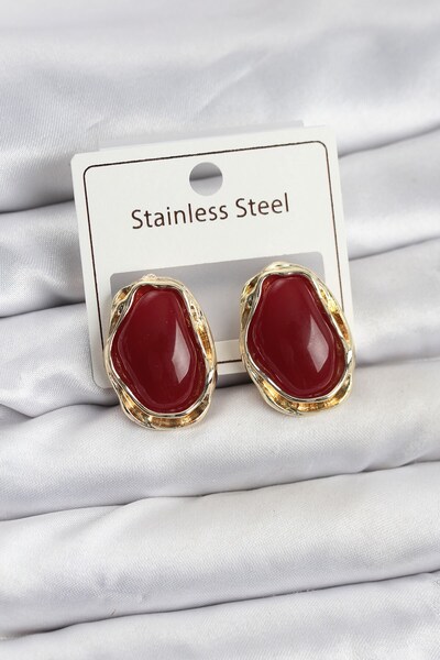 Inure Jewelry White Drop Model Brass Vintage Women's Earrings