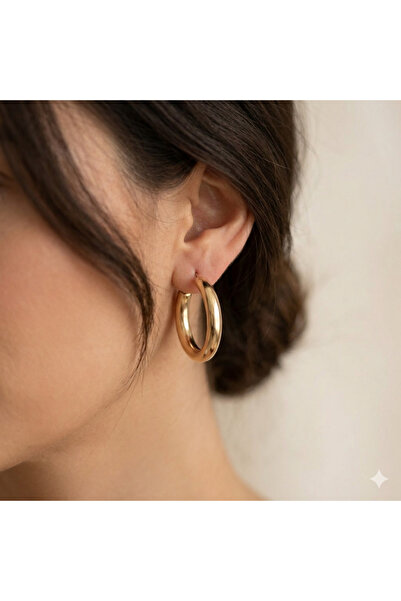 Madame Deco & Takı Madame Gold Thick Hoop Earrings – Show-Stopping Eye-Catchi...