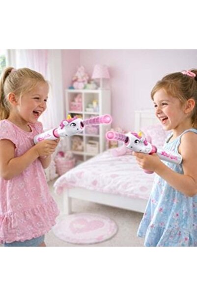 AVA Pink Unicorn Launcher Gun with 6 Foam Balls, Toy for Girls, 6+ Years
