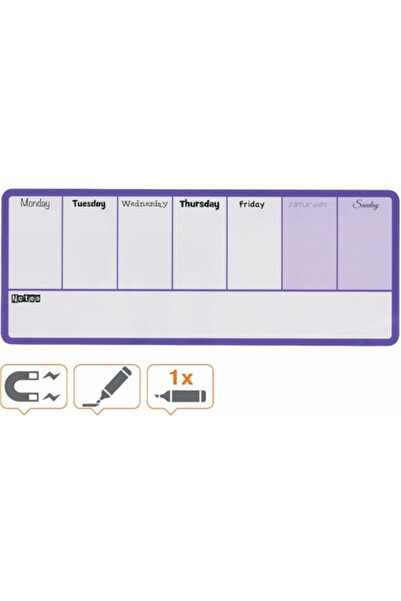 Nobo Organizator NOBO, saptamanal, magnetic, 140x36 cm, include marker si mag...