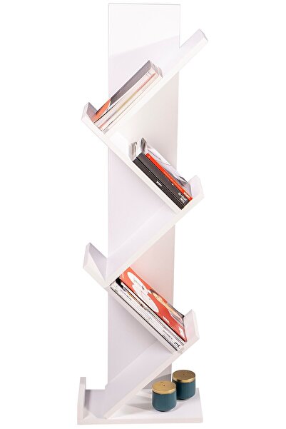 OEM Bibliotecă Verticală Multifuncțională – Design Modern și Compact, Alb, 133 cm