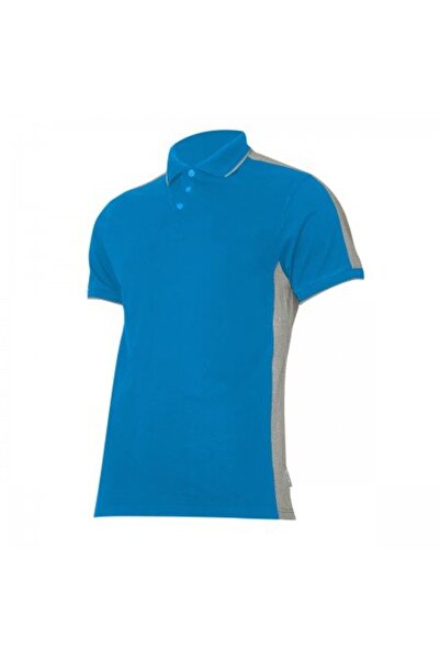 Lahti Pro Cotton polo shirt multicolor / turquoise-grey - m