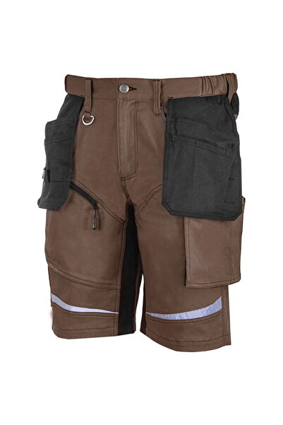 Lahti Pro Pantalon lucru slim-fit scurt / maro - xl