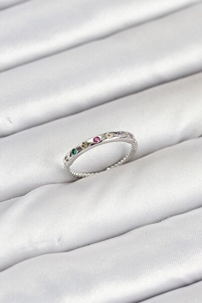 Inure Jewelry النحاس الفضة اللون الملونة الزركون حجر المرأة الدائري