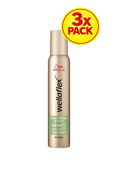 Wella Pachet de 3 spume de păr flexibile Wellaflex cu fixare ultra puternică,...